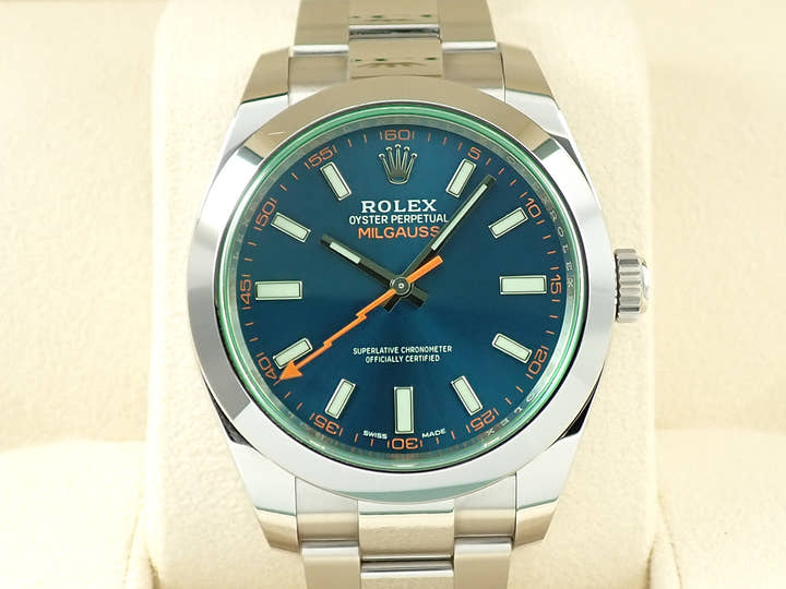 ロレックス ミルガウス Ref.116400GV ステンレススチール Zブルー文字盤