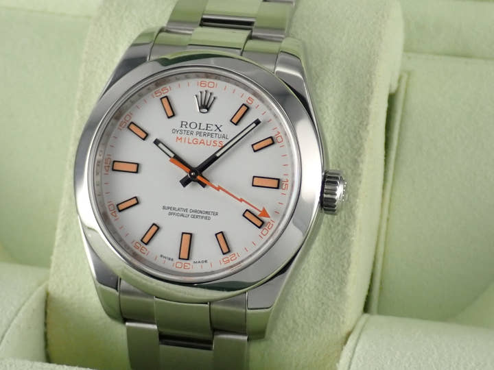 ロレックス ミルガウス Ref.116400 ホワイト文字盤 中古 milgauss-36