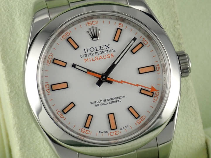 ロレックス ミルガウス Ref.116400 ホワイト文字盤 中古 milgauss-36