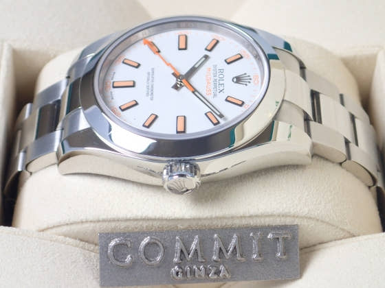 ロレックス ミルガウス Ref.116400 ホワイト文字盤 中古 milgauss-3