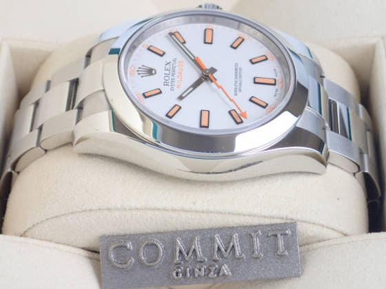 ロレックス ミルガウス Ref.116400 ホワイト文字盤 中古 milgauss-3
