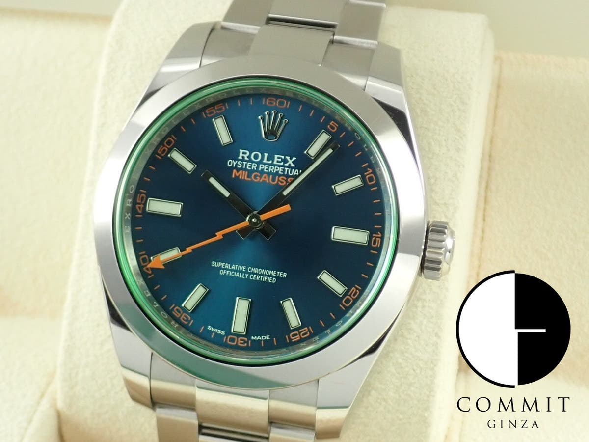 ロレックス ミルガウス Ref.116400GV Zブルー文字盤 中古 milgauss-41