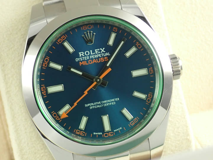 ロレックス ミルガウス Ref.116400GV Zブルー文字盤 中古 milgauss-41