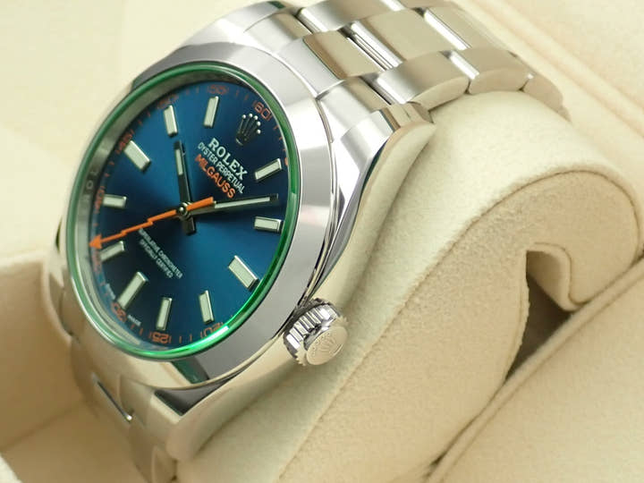 Rolex Milgauss Z Blue Dial/Green Glass <New Warranty Card, Box, etc.>
