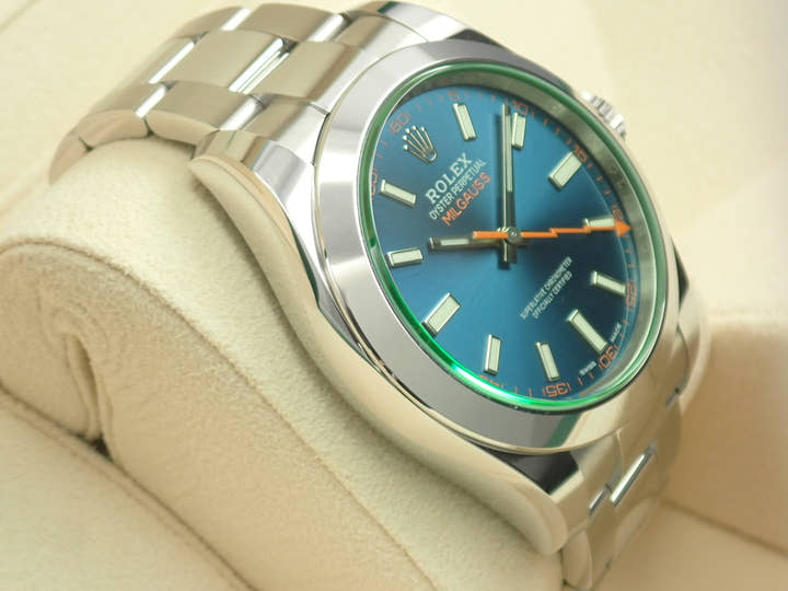 ロレックス ミルガウス Ref.116400GV ステンレススチール Zブルー文字盤