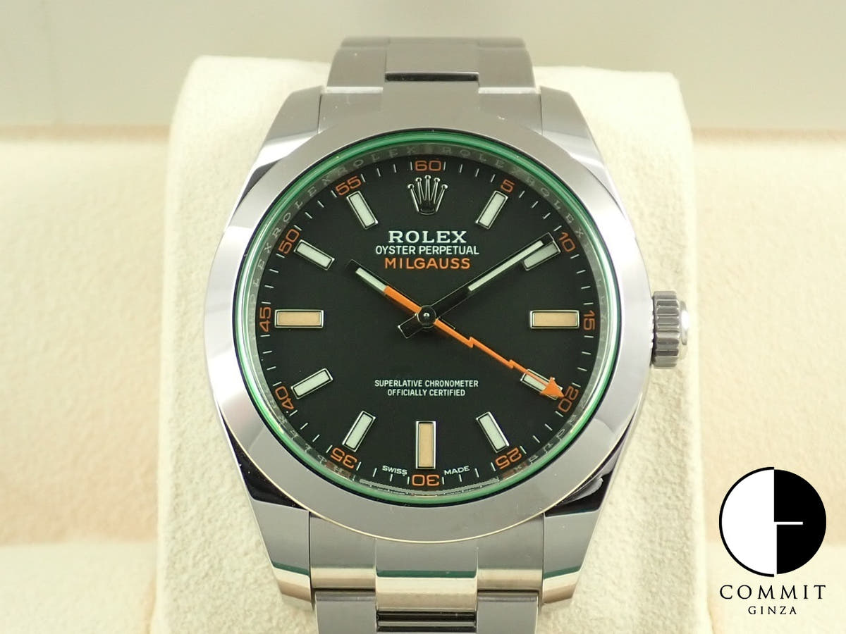 ロレックス ミルガウス Ref.116400GV ステンレススチール ブラック文字盤