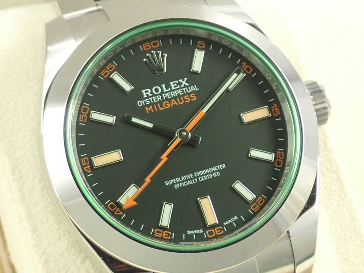 ロレックス ミルガウス Ref.116400GV ステンレススチール ブラック文字盤