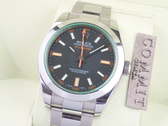 ロレックス ミルガウス Ref.116400GV ブラック文字盤 中古 milgauss-4