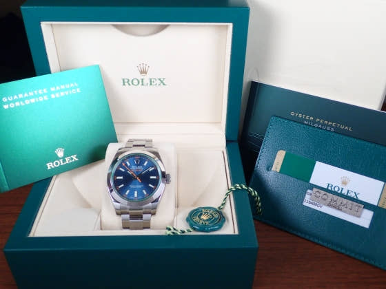Rolex Milgauss Ref.116400GV Z Blue Dial Unused milgauss-5