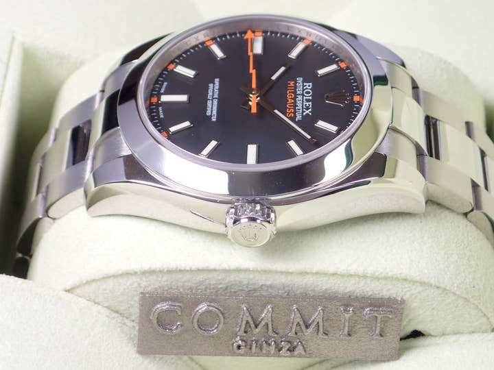 ロレックス ミルガウス Ref.116400 ブラック文字盤 中古 post-6839