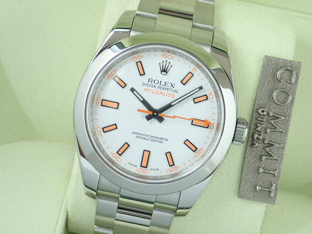 ロレックス ミルガウス Ref.116400 ホワイト文字盤 中古 milgauss-8