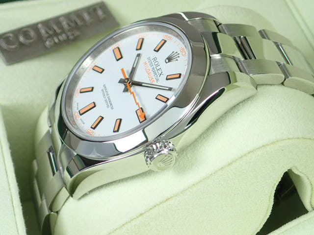 ロレックス ミルガウス Ref.116400 ホワイト文字盤 中古 milgauss-8