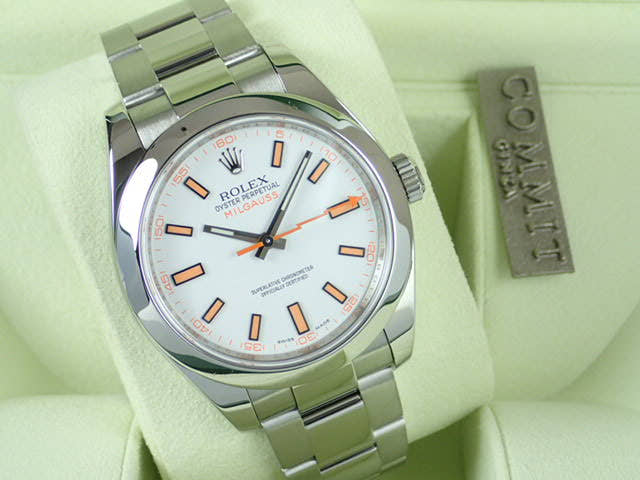 ロレックス ミルガウス Ref.116400 ホワイト文字盤 中古 milgauss-8