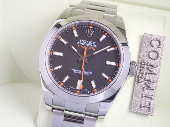 ロレックス ミルガウス Ref.116400 ブラック文字盤 中古 milgauss