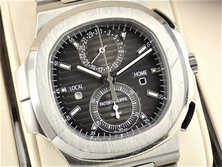 パテックフィリップ ノーチラス トラベルタイム クロノグラフ Ref.5990/1A-001 ステンレススチール ブラックグラデーション文字盤
