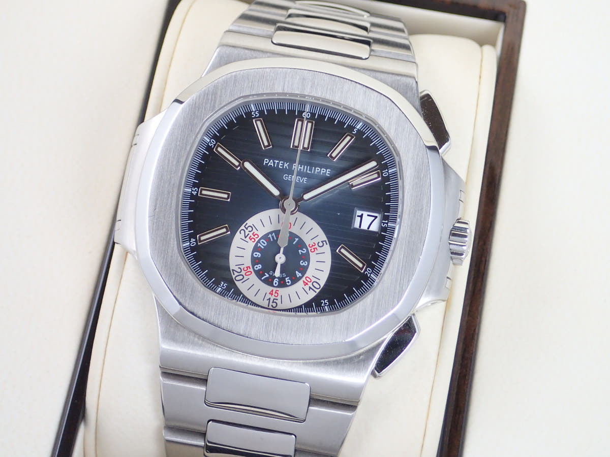 Patek Philippe Nautilus Ref.5980/1A Black and Blue Dial Used nautilus-14