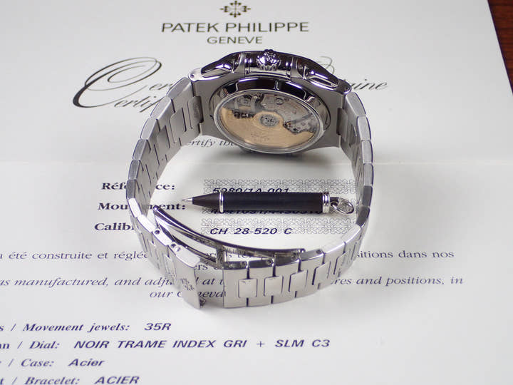 Patek Philippe Nautilus Ref.5980/1A Black and Blue Dial Used nautilus-14