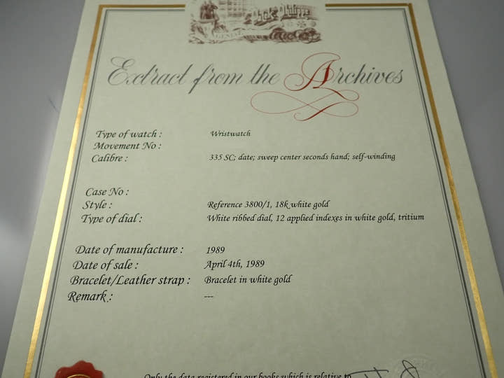 パテックフィリップ ノーチラス Ref.3800/1 ステンレススチール ホワイト文字盤