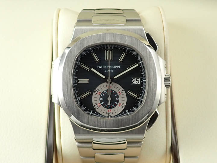 パテックフィリップ ノーチラス クロノグラフ Ref.5980/1A-001 ステンレススチール ブルー文字盤