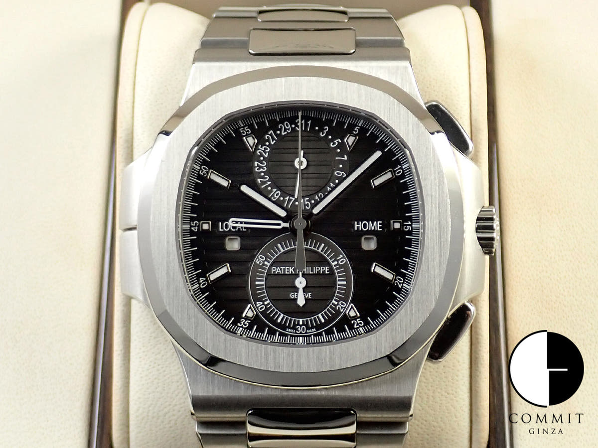 パテックフィリップ ノーチラス トラベルタイム クロノグラフ Ref.5990/1A-001 ステンレススチール ブラックグラデーション文字盤