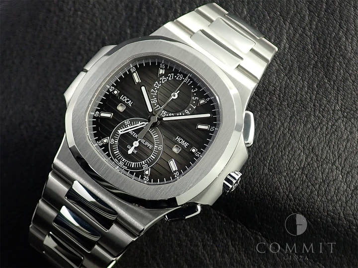 パテックフィリップ ノーチラス トラベルタイム クロノグラフ Ref.5990/1A-001 ステンレススチール ブラックグラデーション文字盤