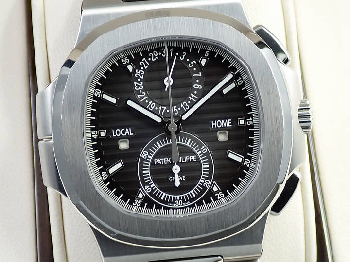 パテックフィリップ ノーチラス トラベルタイム クロノグラフ Ref.5990/1A-001 ステンレススチール ブラックグラデーション文字盤