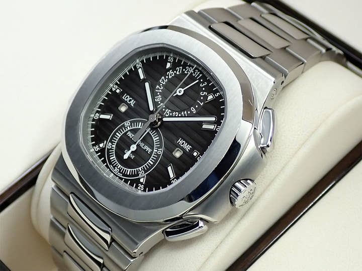 パテックフィリップ ノーチラス トラベルタイム クロノグラフ Ref.5990/1A-001 ステンレススチール ブラックグラデーション文字盤