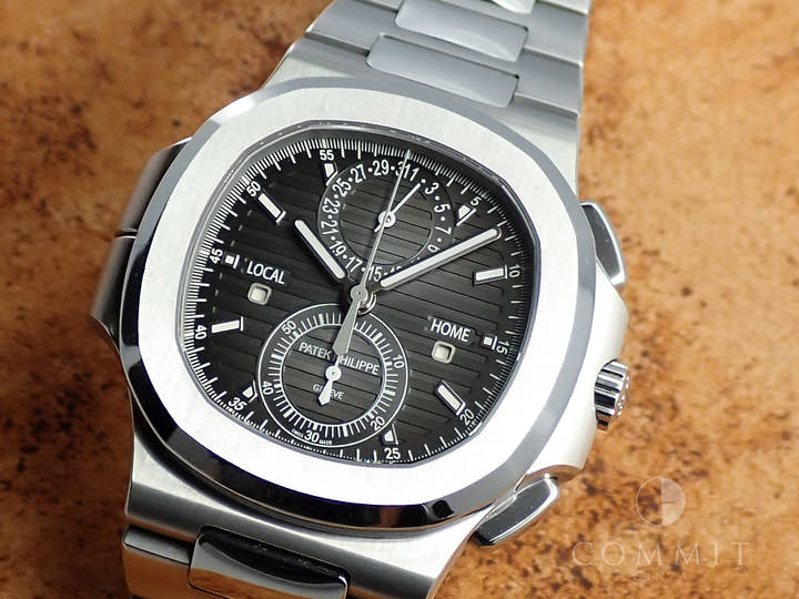 パテックフィリップ ノーチラス トラベルタイム クロノグラフ Ref.5990/1A-001 ステンレススチール ブラックグラデーション文字盤