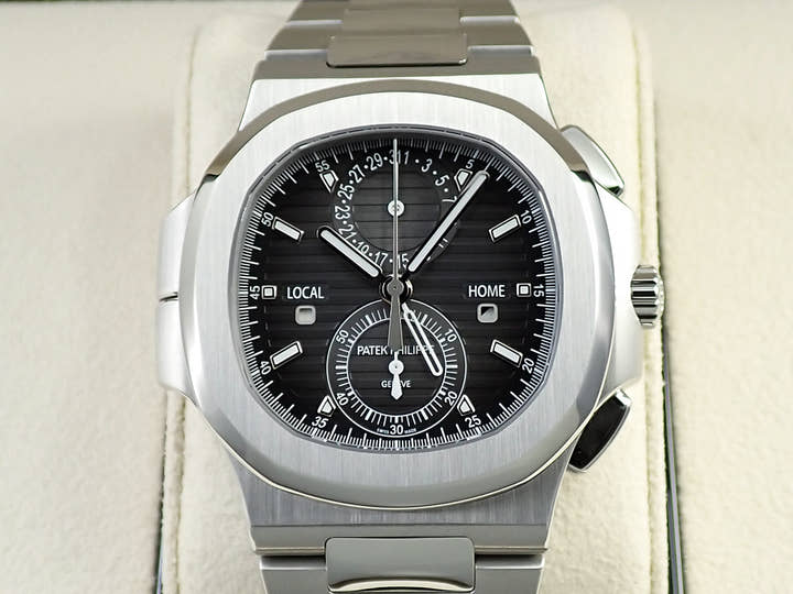 パテックフィリップ ノーチラス トラベルタイム クロノグラフ Ref.5990/1A-001 ステンレススチール ブラックグラデーション文字盤