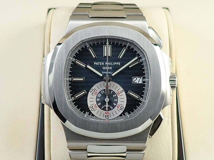 パテックフィリップ ノーチラス クロノグラフ TIFFANY&CO. Ref.5980/1A-001 ステンレススチール ブルー文字盤