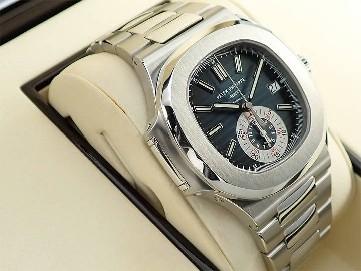 パテックフィリップ ノーチラス クロノグラフ TIFFANY&CO. Ref.5980/1A-001 ステンレススチール ブルー文字盤