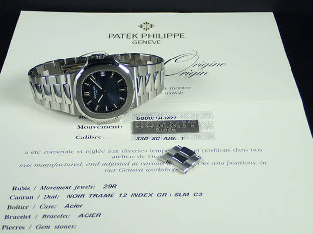 Patek Philippe Nautilus Ref. 5800/1A-001 Dark Blue Dial, Used nautilus-33