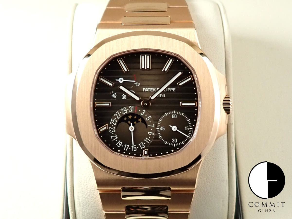 パテックフィリップ ノーチラス Ref.5712/1R-001 ローズゴールド ブラウン ソレイユ文字盤