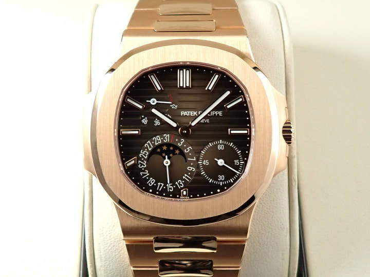 パテックフィリップ ノーチラス Ref.5712/1R-001 ローズゴールド ブラウン ソレイユ文字盤