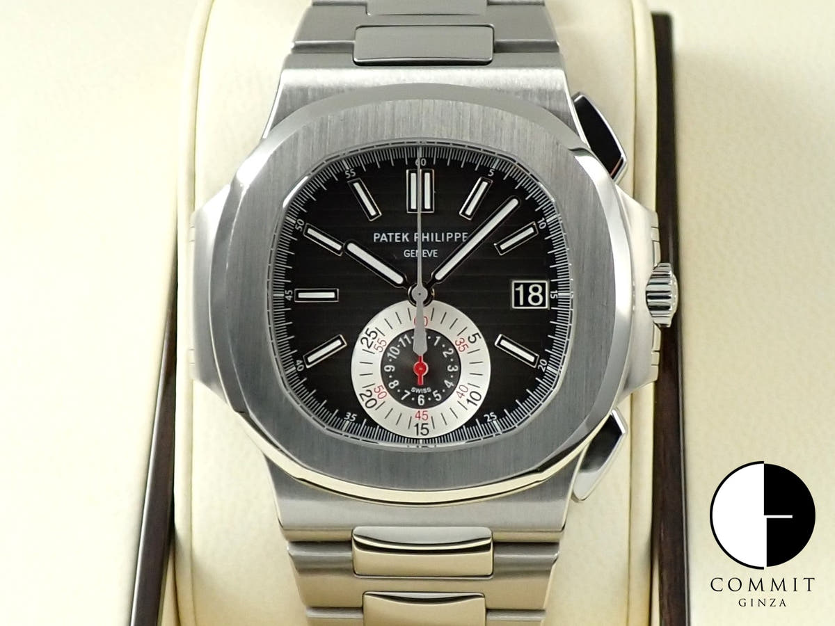 パテックフィリップ ノーチラス クロノグラフ Ref.5980/1A-014 ステンレススチール ブラック文字盤