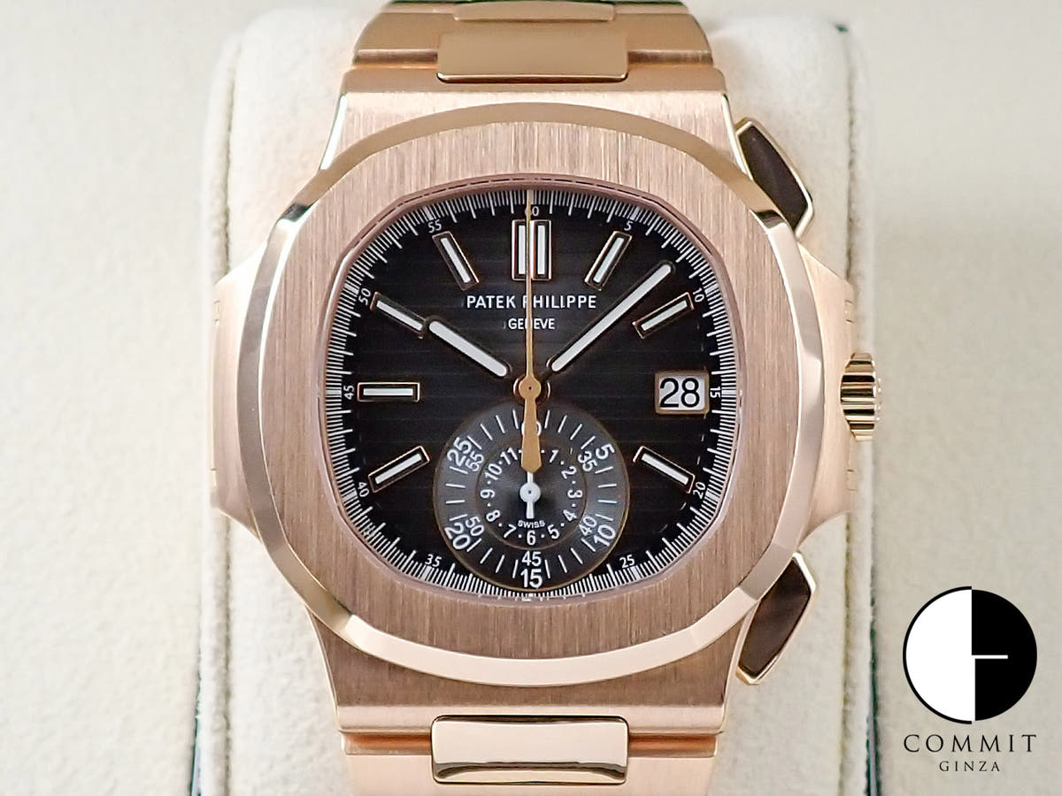 パテックフィリップ ノーチラス クロノグラフ Ref.5980/1R-001 ローズゴールド ブラックグラデーション文字盤