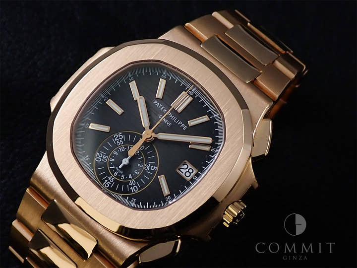 パテックフィリップ ノーチラス クロノグラフ Ref.5980/1R-001 ローズゴールド ブラックグラデーション文字盤