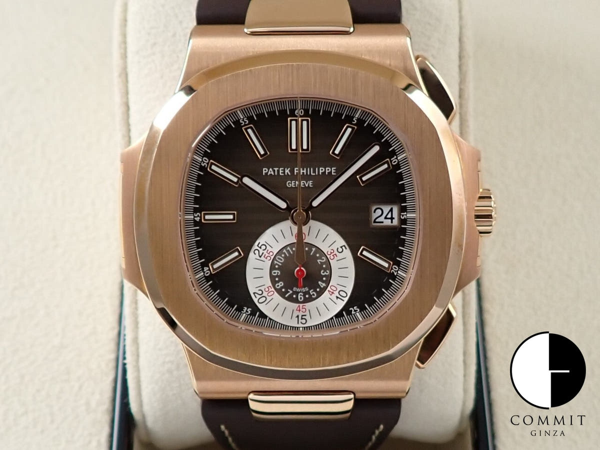 パテックフィリップ ノーチラス クロノグラフ Ref.5980R-001 ローズゴールド ブラウン文字盤
