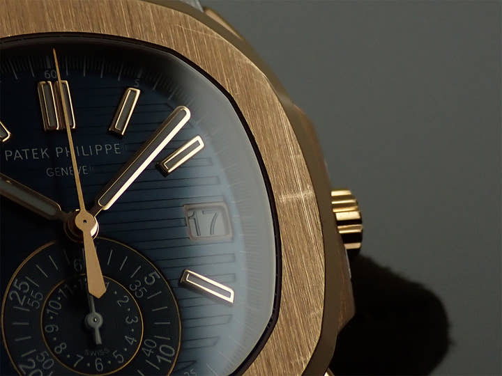 パテックフィリップ ノーチラス クロノグラフ Ref.5980/1AR-001 ステンレススチール/ローズゴールド ブルー文字盤