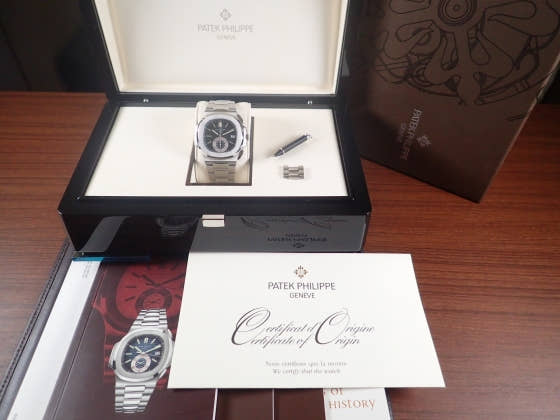 Patek Philippe Nautilus Ref.5980/1A Black and Blue Dial Used nautilus-4