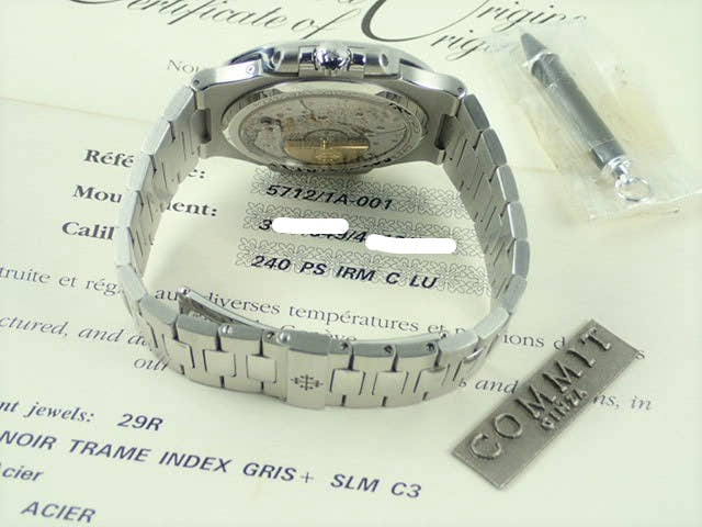 パテックフィリップ ノーチラス Ref.5712/1A-001 ブラックブルー文字盤 中古 nautilus-51