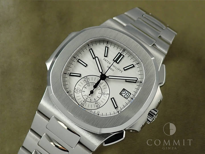 パテックフィリップ ノーチラス クロノグラフ Ref.5980/1A-019 ステンレススチール ホワイト文字盤
