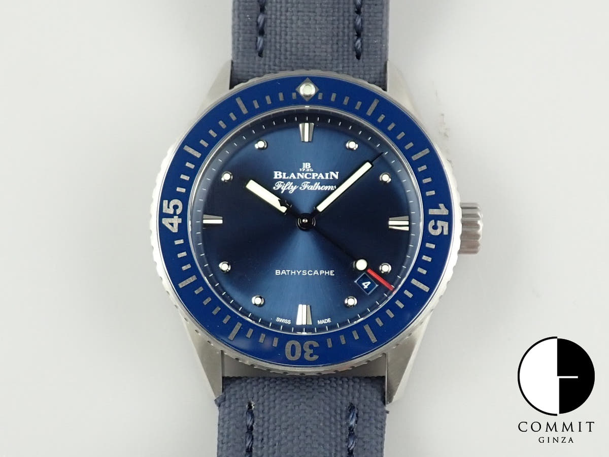 ブランパン フィフティ ファゾムス バチスカーフ Ref.5100-1140-052A ブルー文字盤 極美品 9F559511