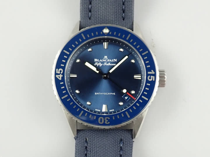 ブランパン フィフティ ファゾムス バチスカーフ Ref.5100-1140-052A ブルー文字盤 極美品 9F559511
