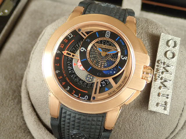 ハリーウィンストン オーシャン Ref.OCEATZ44RR011 ガルバニック ブラック文字盤 中古 ocean-4