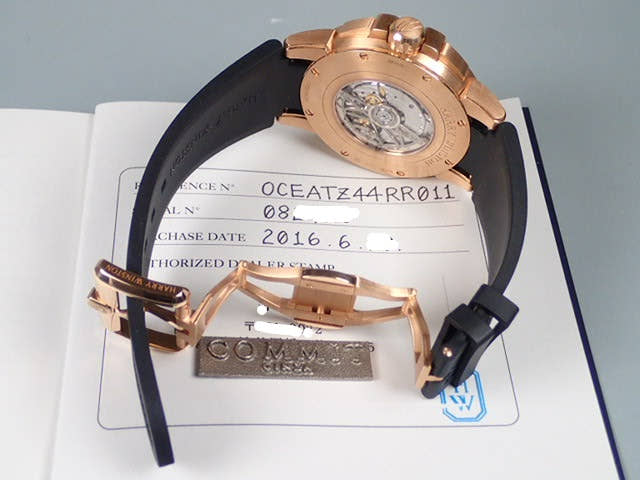 ハリーウィンストン オーシャン Ref.OCEATZ44RR011 ガルバニック ブラック文字盤 中古 ocean-4