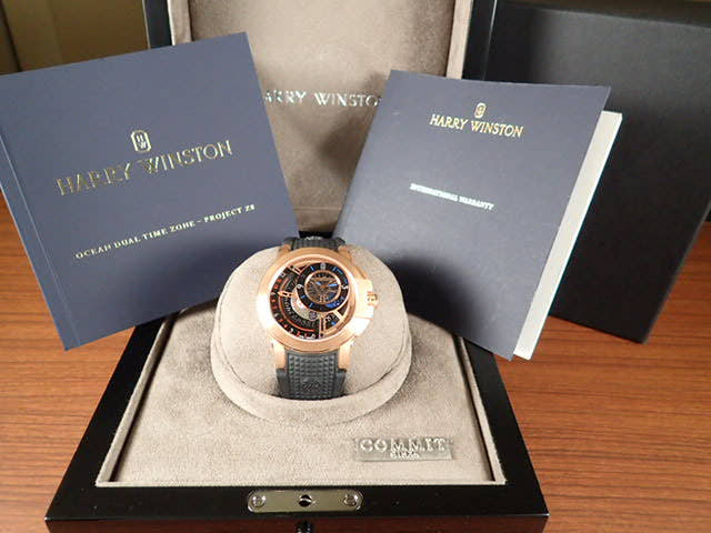 ハリーウィンストン オーシャン Ref.OCEATZ44RR011 ガルバニック ブラック文字盤 中古 ocean-4