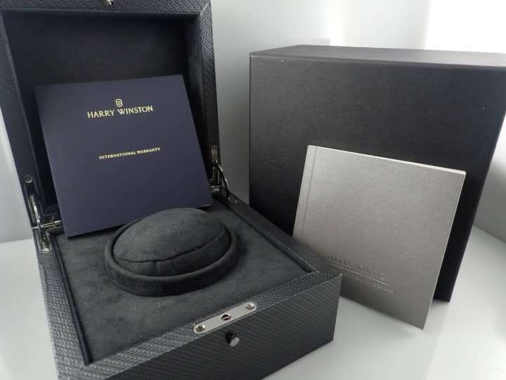 ハリーウィンストン オーシャンスポーツ クロノグラフ Ref.411/MCA44ZC.K スケルトン文字盤 美品 UY48YMYK