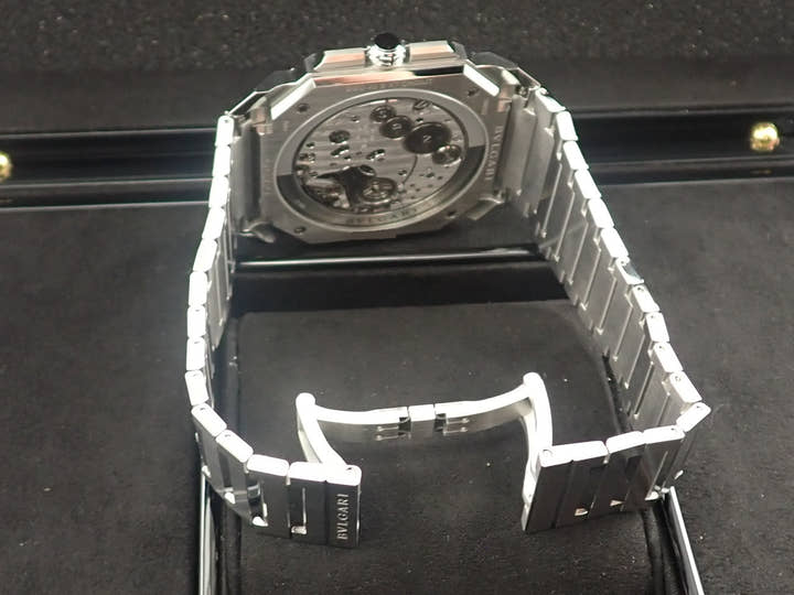 ブルガリ オクト フィニッシモS クロノグラフ GMT Ref.103467 ブルー文字盤 未使用 152V4CUF