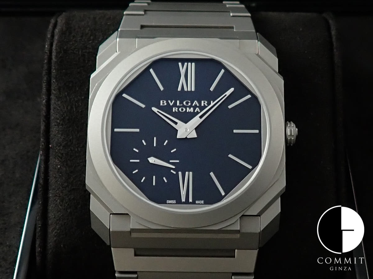 ブルガリ オクト フィニッシモ ローマ エディション Ref.103766 ミッドナイトブルー文字盤 極美品 A7431609